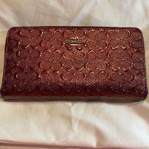 Coach Wallet - Oxblood With Shimmer